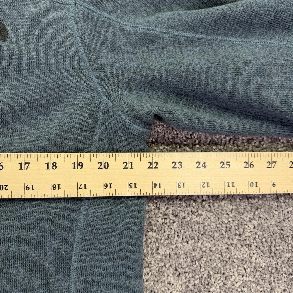 The North Face Sweater Mens Large Blue Fleece 1/4 Zip Pullover Outdoor Hiking